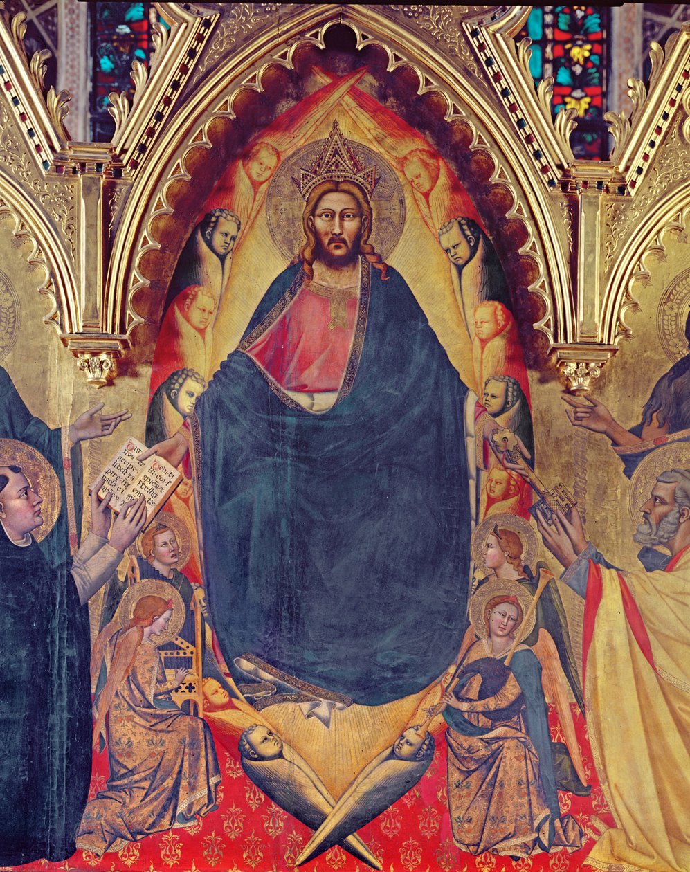 Strozzi altartavla, 1357 paneldetalj av 72246 av Andrea di Cione Orcagna