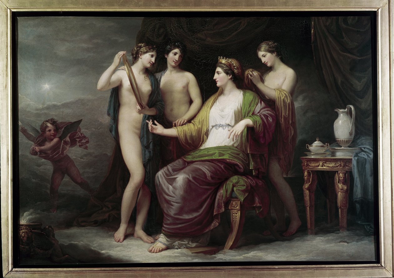 Junos sminkbord (Olja på duk) av Andrea the Elder Appiani