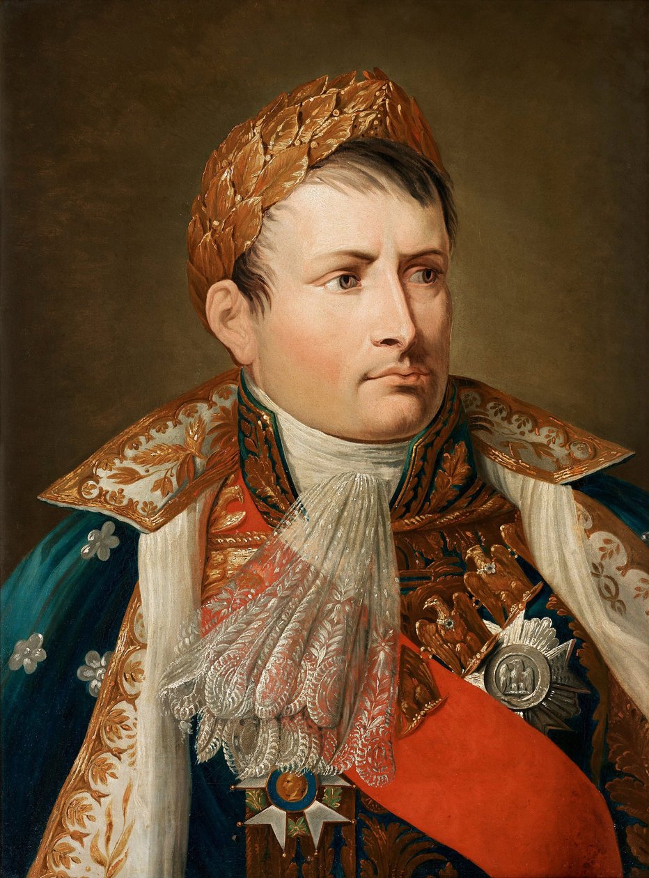 Porträtt av kejsar Napoleon I Bonaparte, Olja på duk av Andrea Appiani av Andrea the Elder Appiani