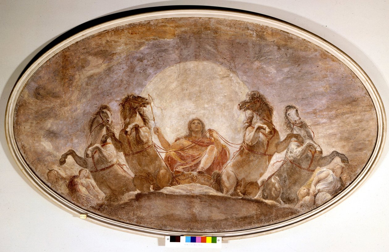Apollons vagn. Andrea Appiani (1754-1817). Målning. Pinacoteca de Brera. Milano av Andrea the Elder Appiani