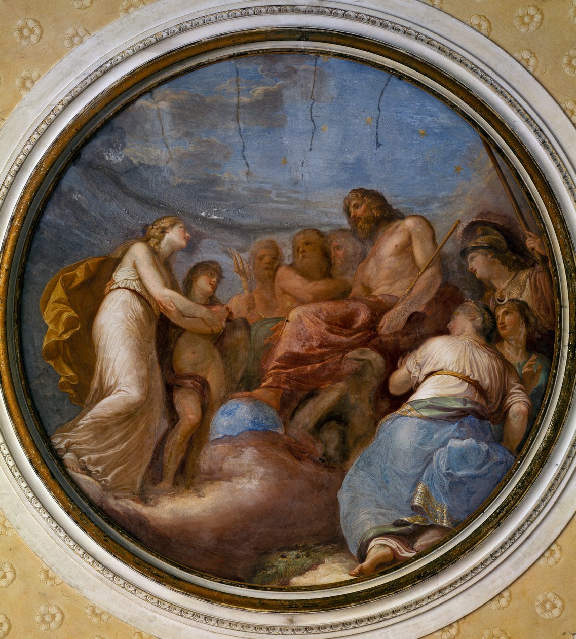 Tondo målad av Andrea Appiani (1754-1817), Villa Reale, Monza, Italien av Andrea the Elder Appiani