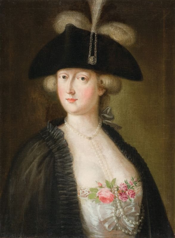  Marija Fjodorovna, zena ruskega velikega kneza PavlanEnglish: Portrait of Maria Feodorovna Sophie Dorothea of Wurttembergn av Andreas Herrlein