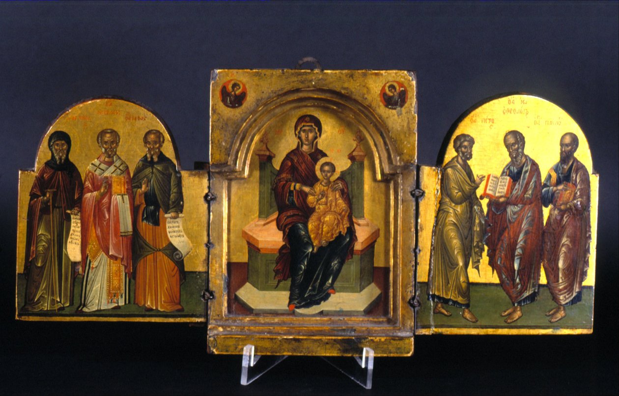 The Virgin and Child enthroned av Andreas Ritzos