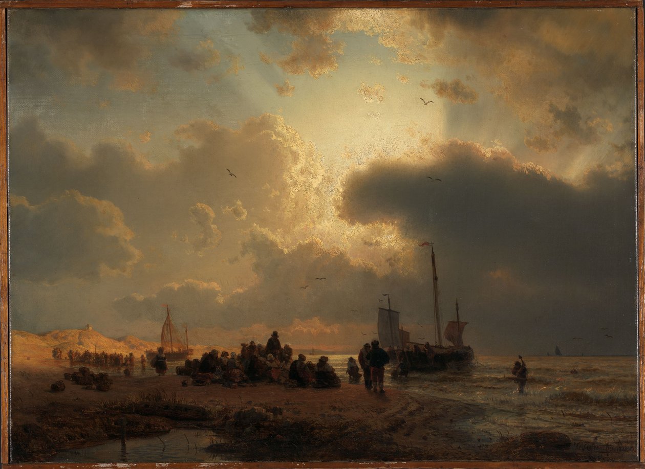 Strand vid Scheveningen av Andreas Achenbach