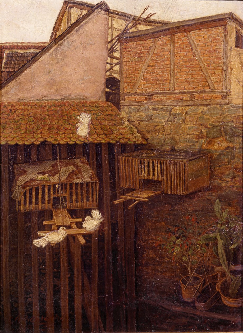 Hörn i en gård av Andreas Achenbach