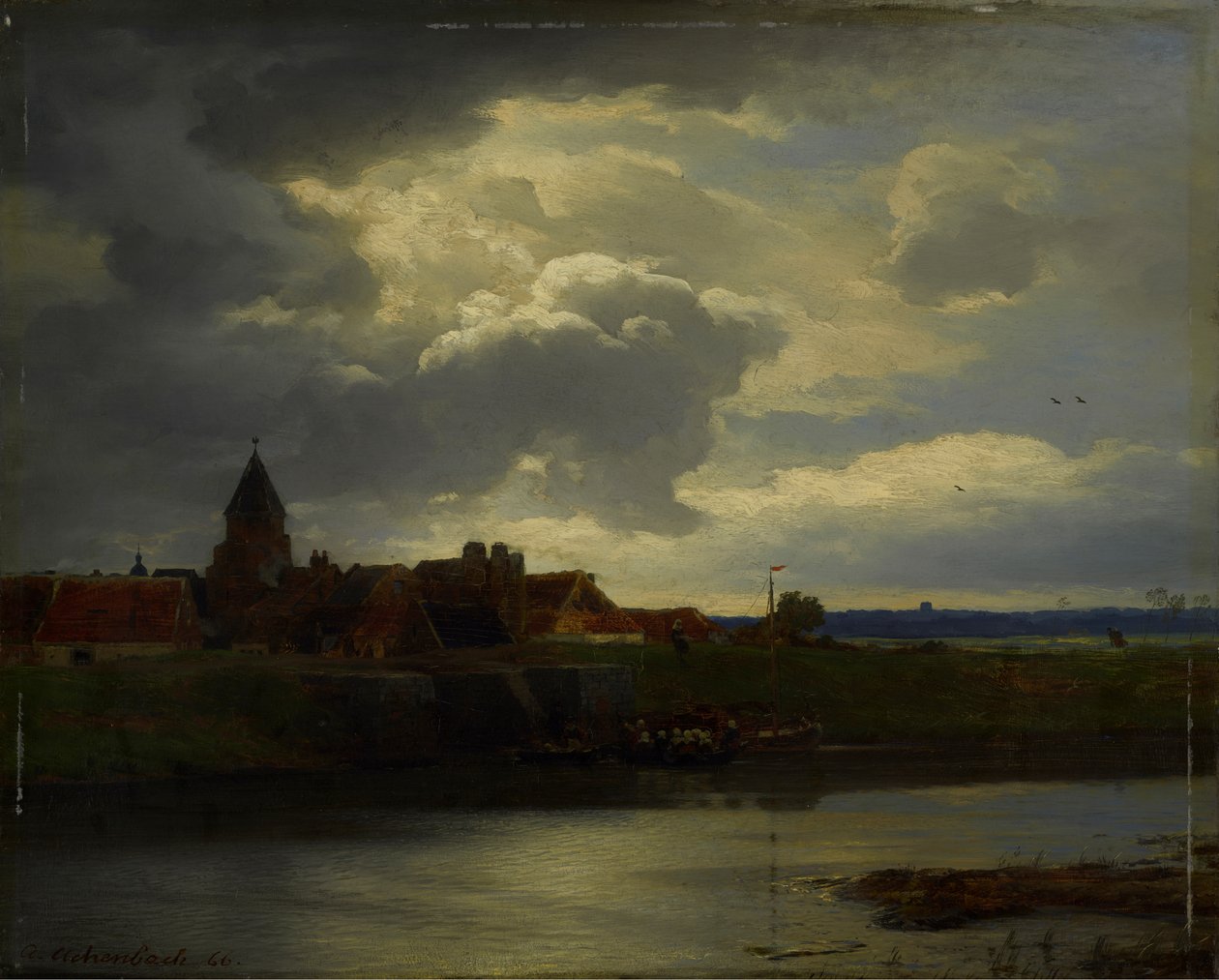 Landskap med en flod av Andreas Achenbach