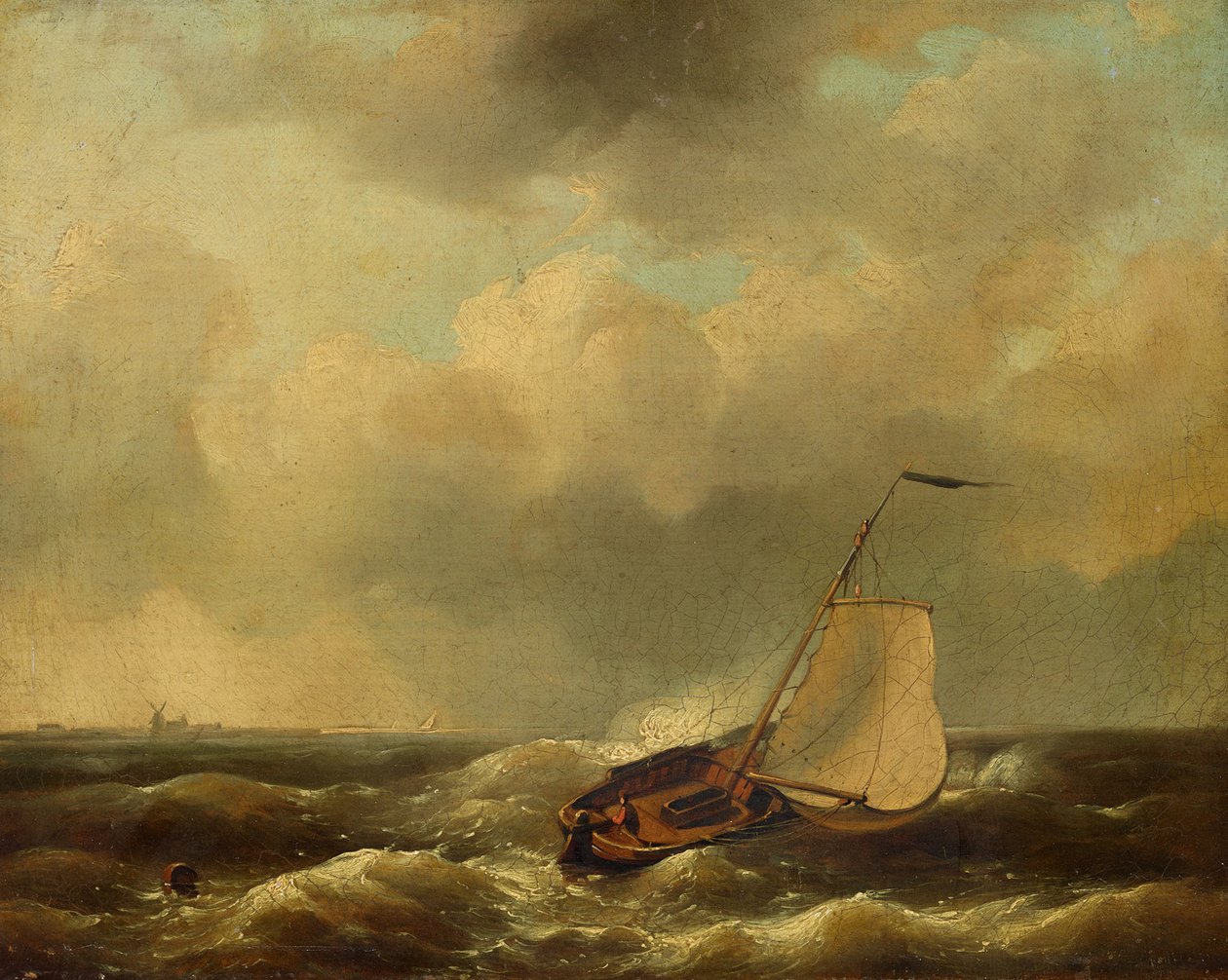 Havsmotiv av Andreas Achenbach