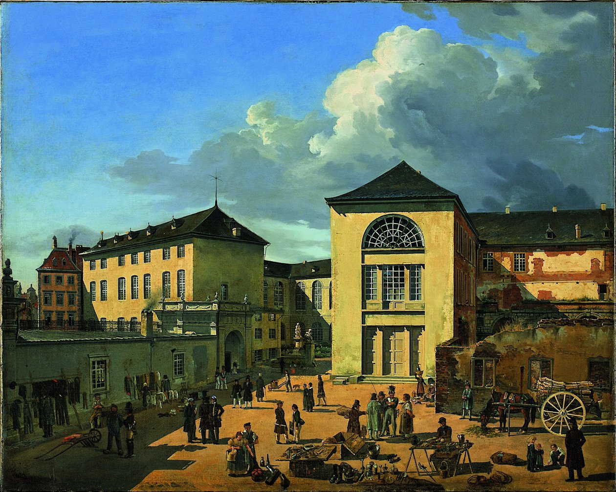 Akademigården (Den gamla akademin i Düsseldorf) av Andreas Achenbach