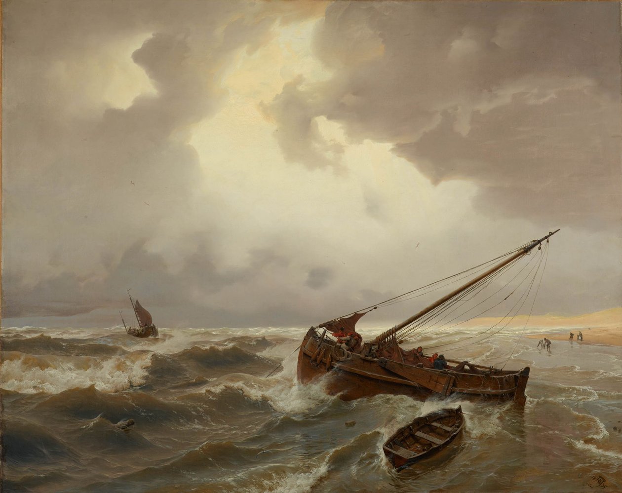Stranden vid Scheveningen av Andreas Achenbach