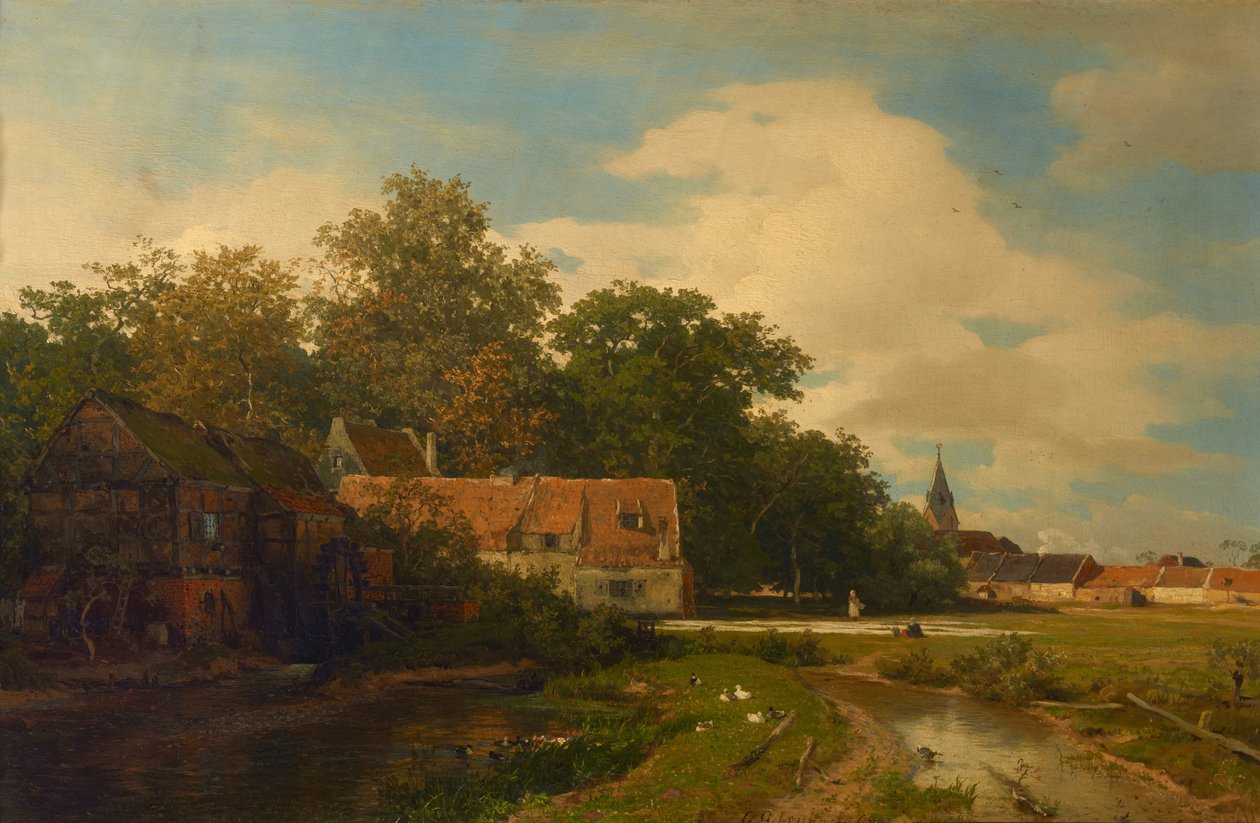 Westfälische Mühle av Andreas Achenbach