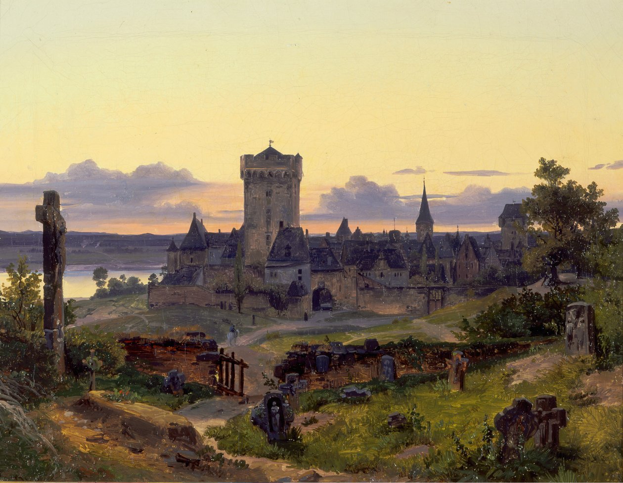 Zons vid Rhen av Andreas Achenbach