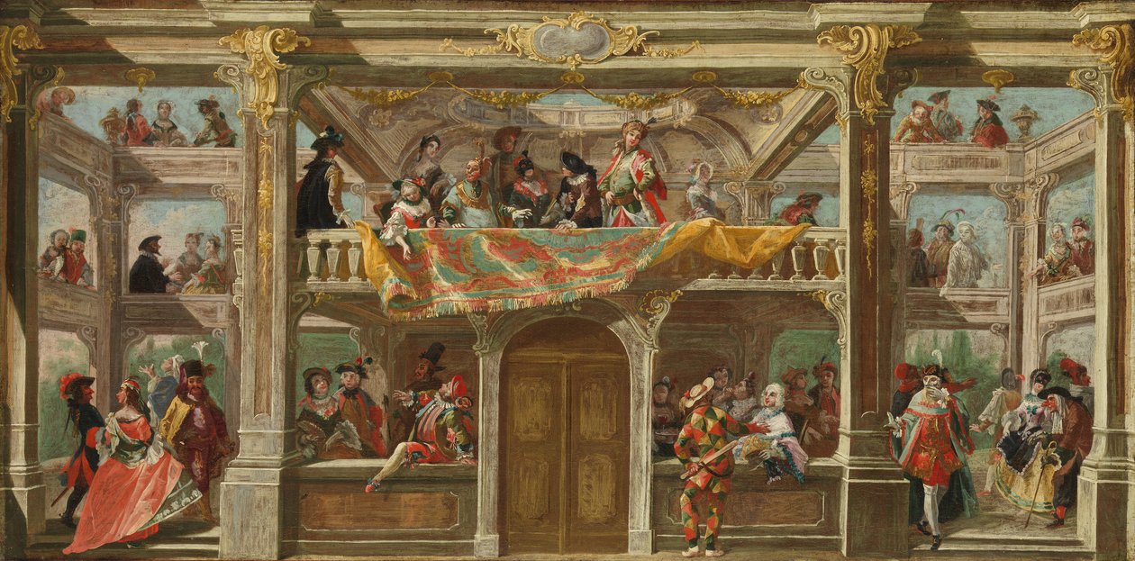 En maskerad bal i Böhmen, ca. 1748. av Andreas Altomonte