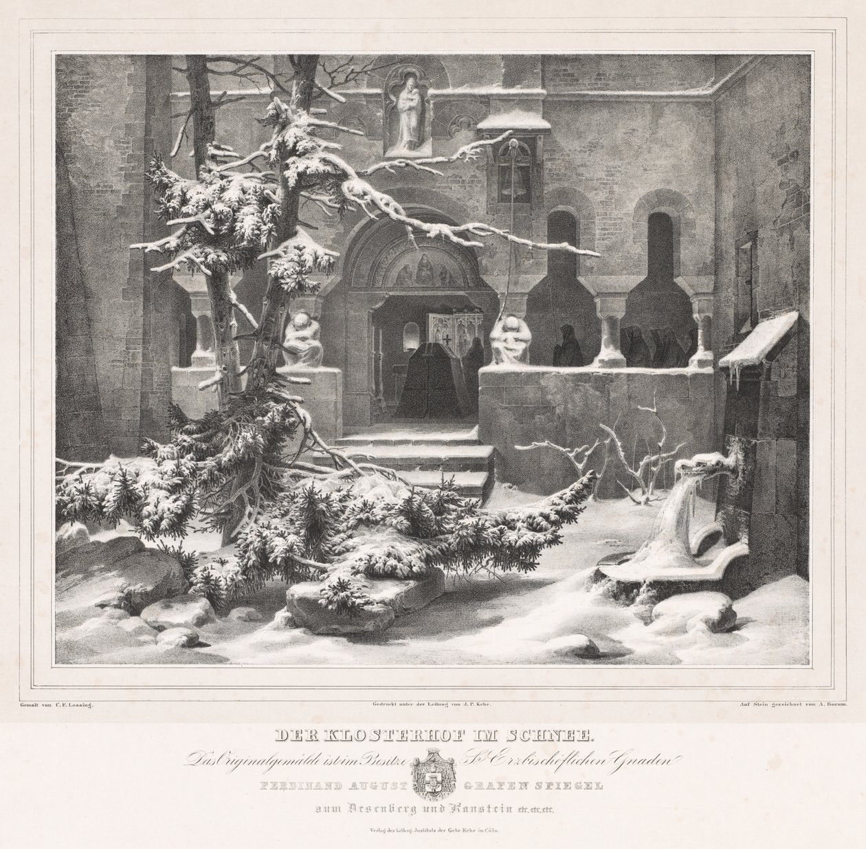 Kyrkogård med snö av Andreas Borum