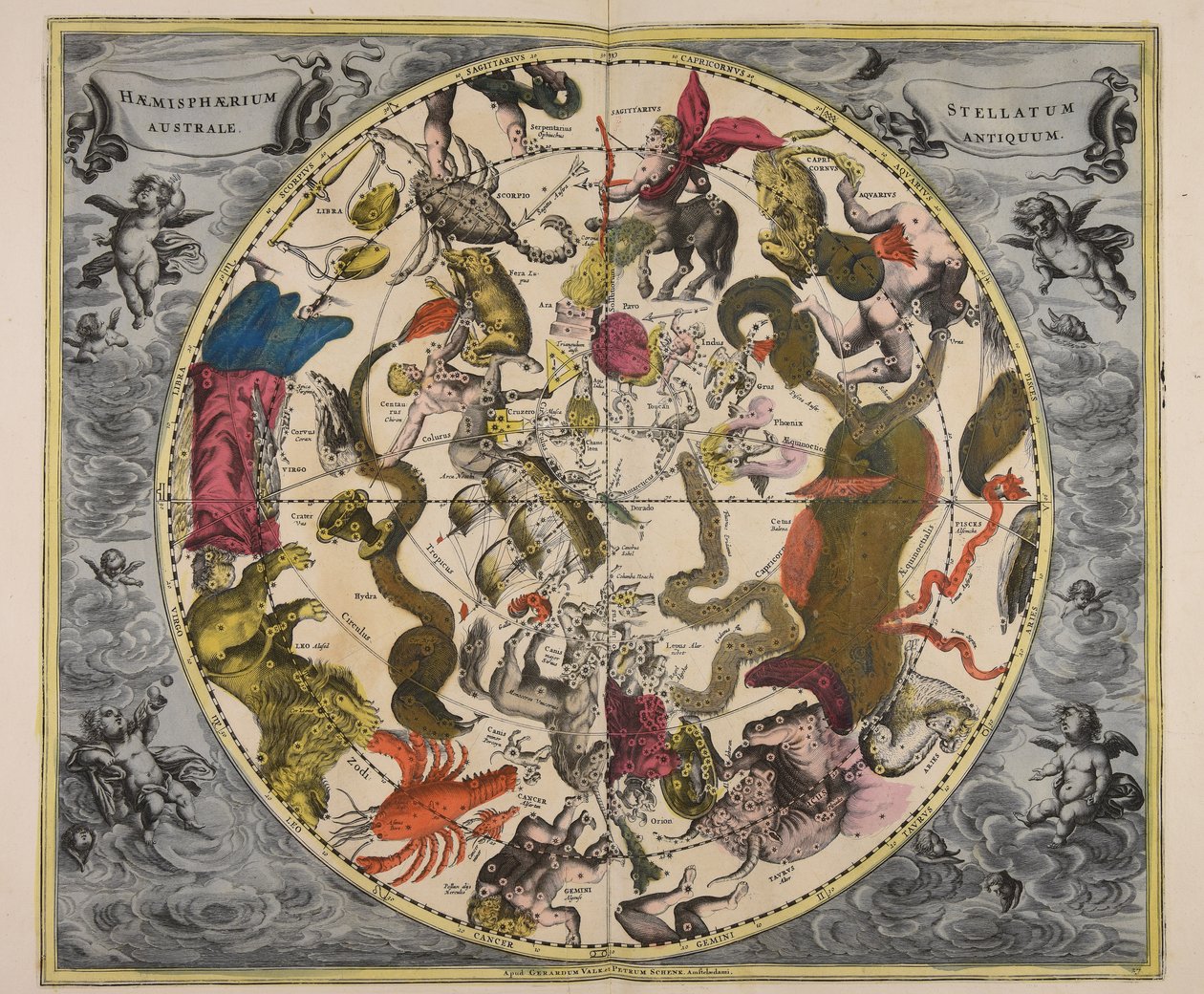 Haemisphaerium stellatum australe antiquum av Andreas Cellarius