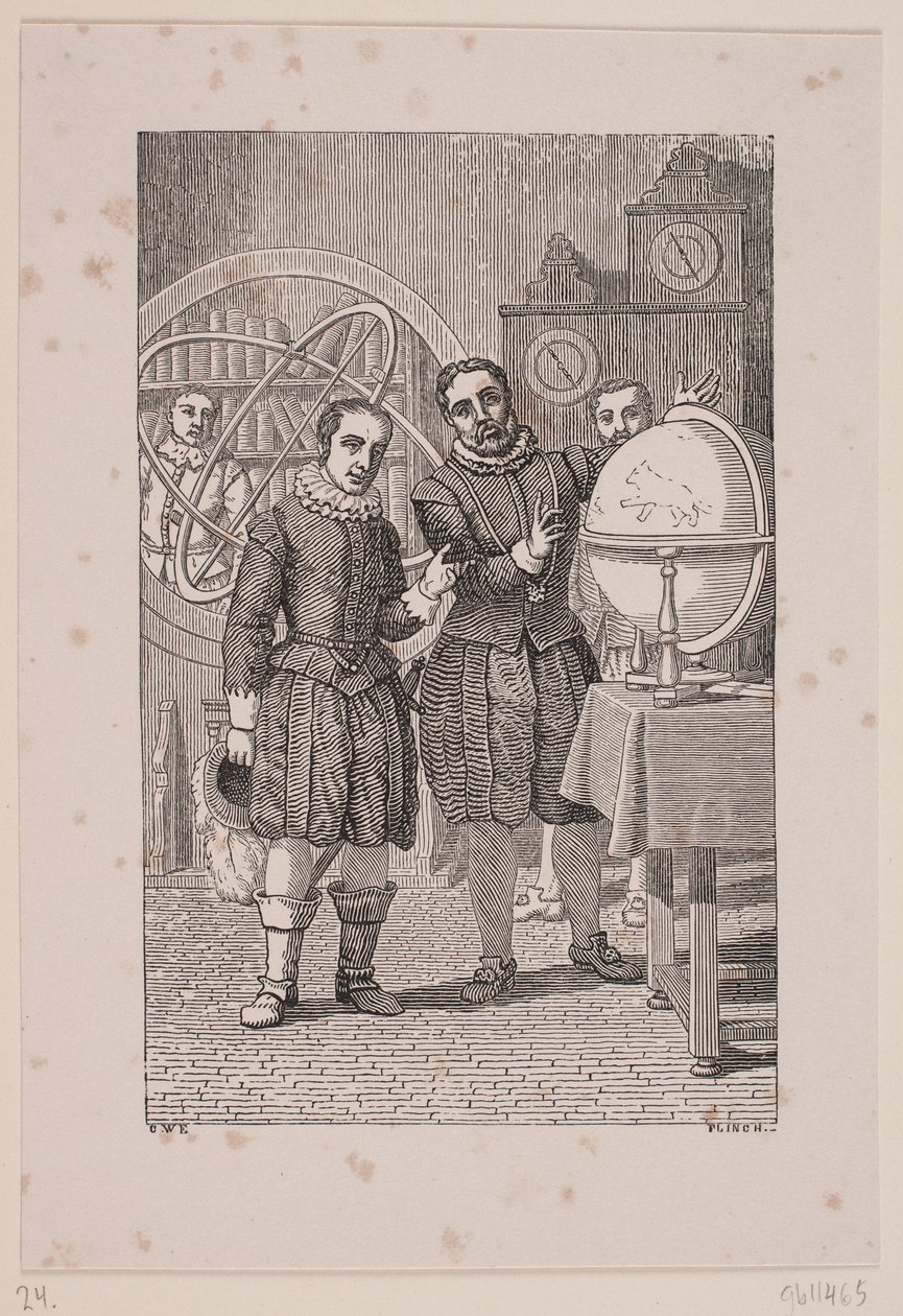 Christian IV på besök i Tycho Brahe av Andreas Flinch