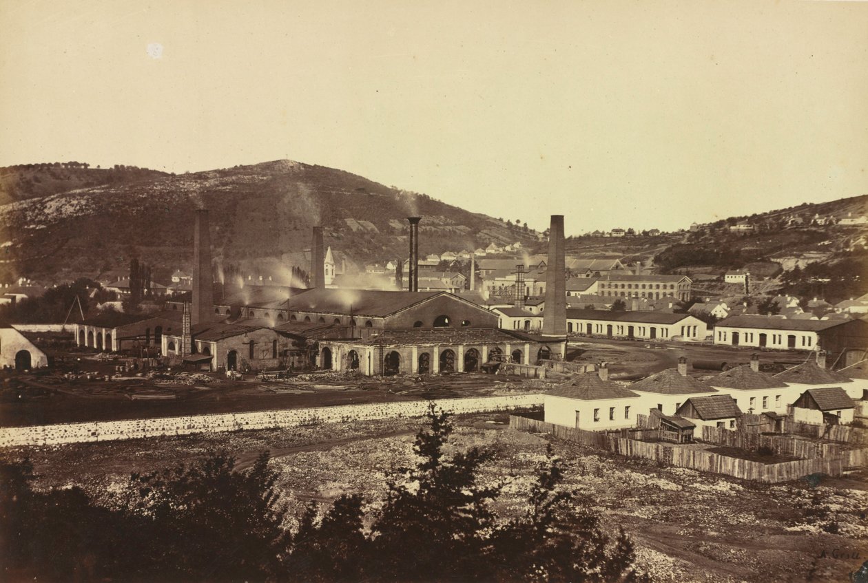 Järnbruk i Reschitza, ca. 1860. av Andreas Groll
