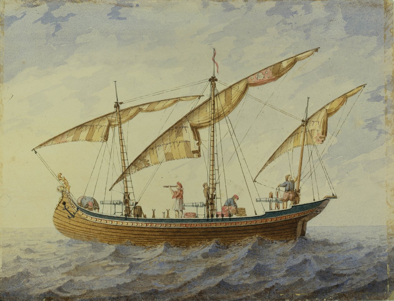 Scenografi för baletten Corsair av A. Adam, 1863 av Andreas Leonhard Roller