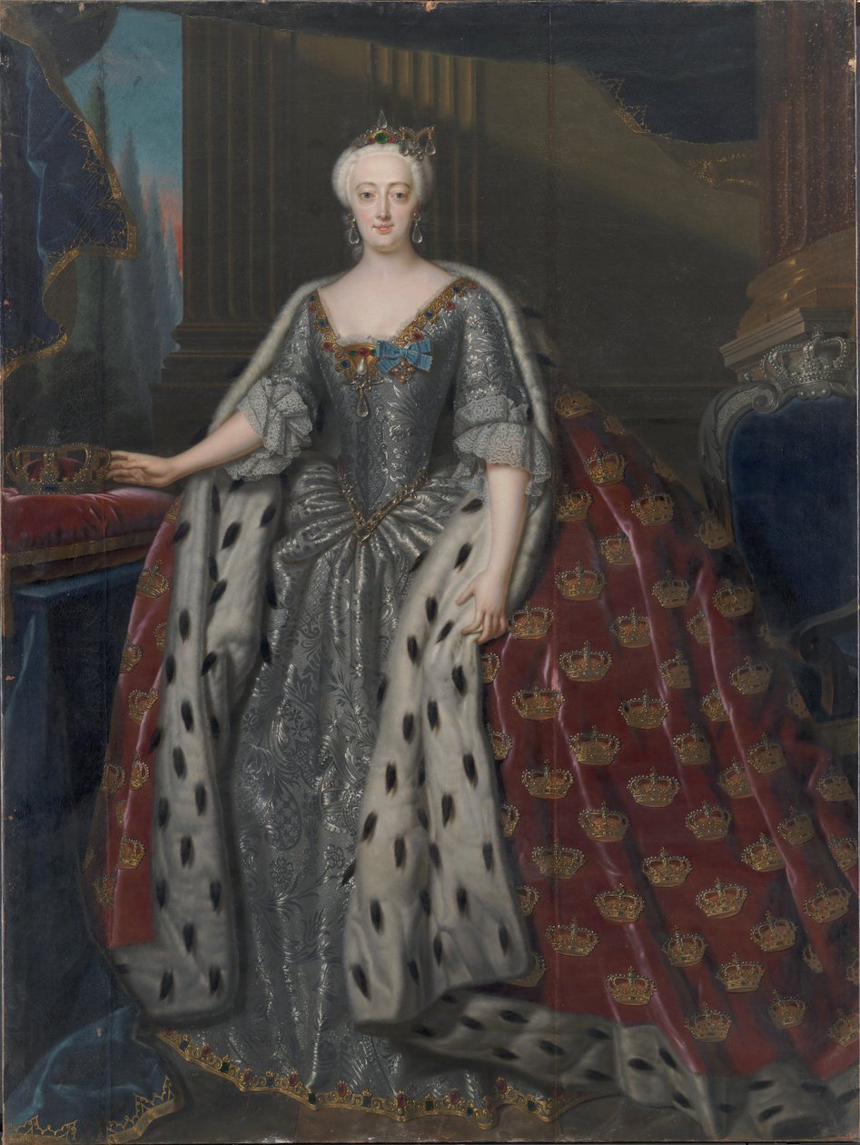 Sophie Magdalena av Brandenburg-Kulmbach 1700-1770, drottning av Danmark och Norge, 1739. av Andreas Møller