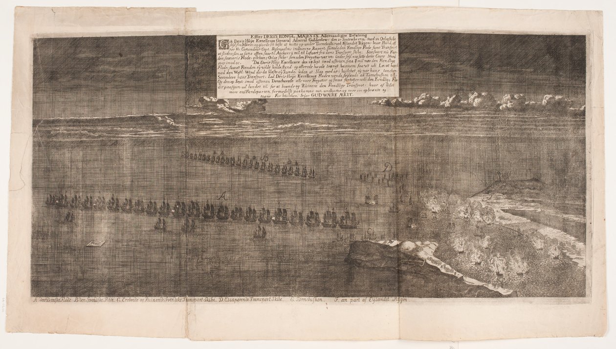 Sjöslaget vid Rügen. september 1712 av Andreas Reinhardt