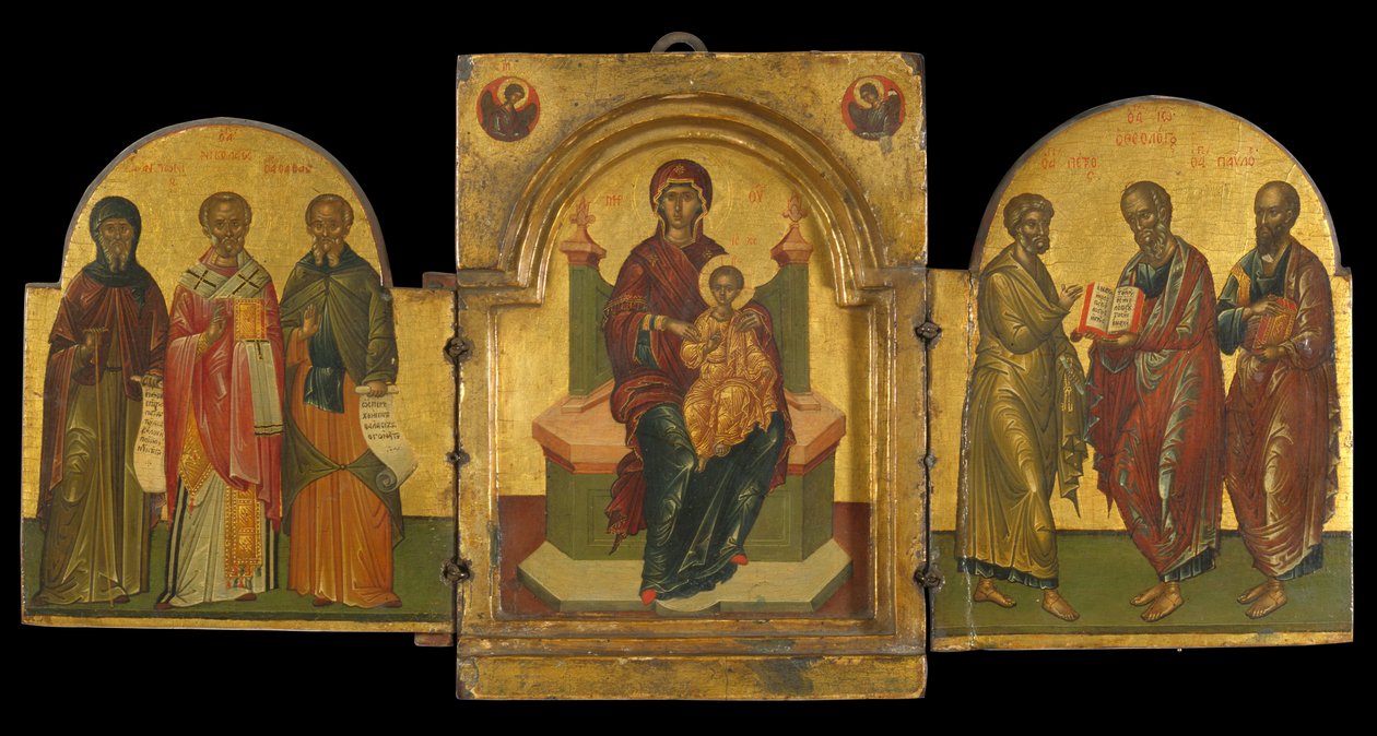 Triptyk (äggtempera på panel) av Andreas Rico