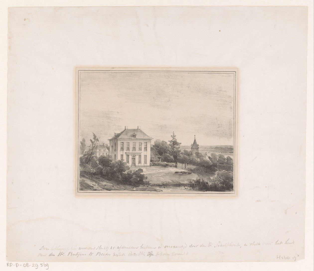 Herr Rutgers hus i Beek av Andreas Schelfhout