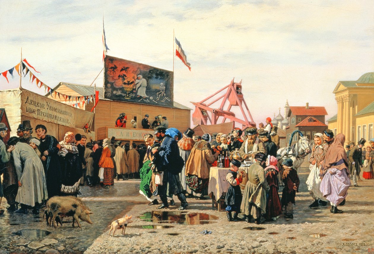 Stallar för påskveckan i Tula, 1868 av Andrei Andreevich Popov