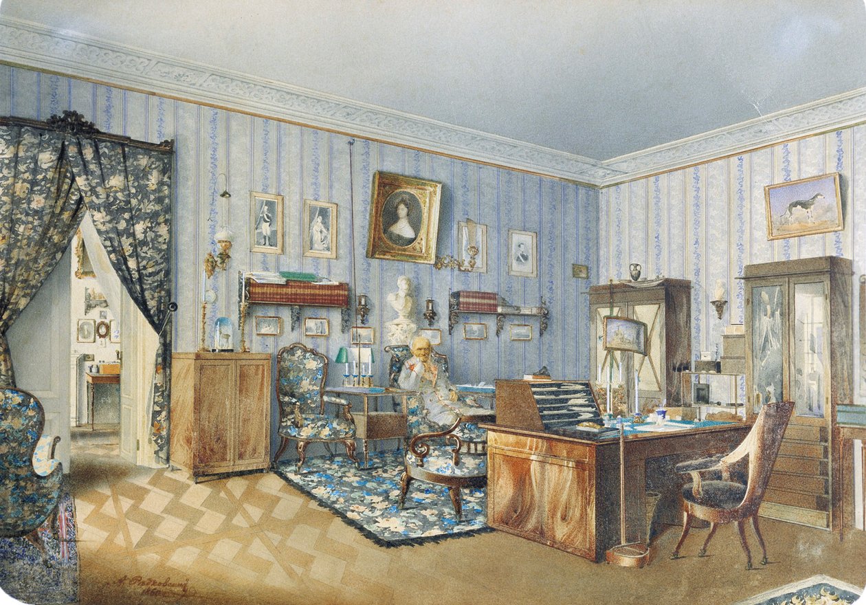 Interiör, 1860. av Andrei Alexeevich Redkovsky