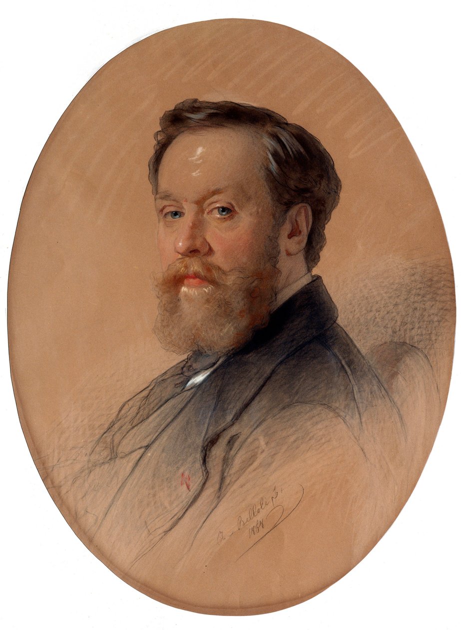 Porträtt av marskalken av adeln V.Y. Tulinov, 1868. av Andrei Belloli