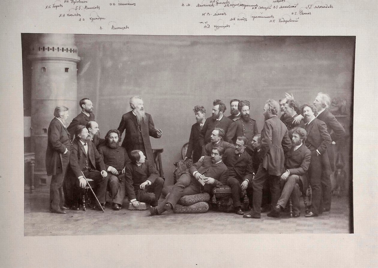 Peredvizhniki The Wanderers, grupp ryska konstnärer, 1888 av Andrei Deniere