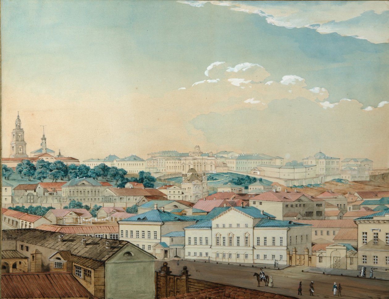 Utsikt över Kazans universitet från Bolaq, 1842 av Andrei Nikolayevich Rakovich