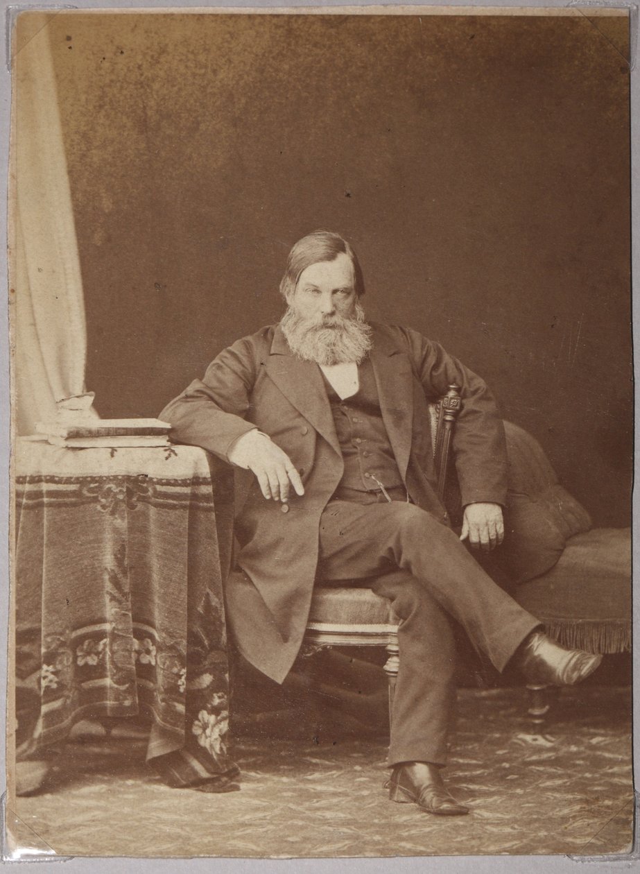 Pavel Melnikov, pseudonym Andrey Pechersky - Pavel Ivanovich Melnikov (Andrey Pechersky) (1818-1883), av Karelin, Andrey Osipovich (1837-1906). Albumin foto av Andrei Osipovich Karelin