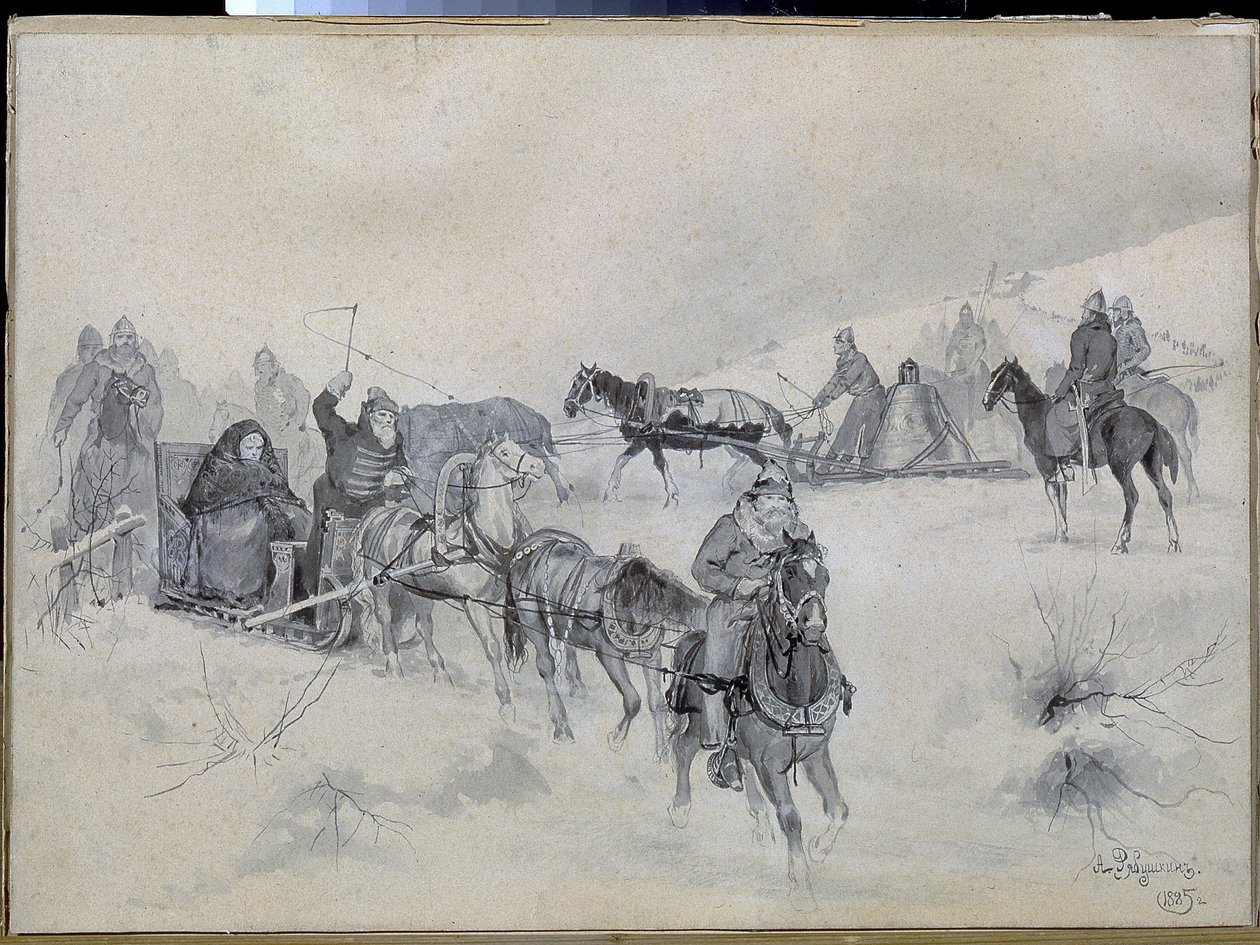 Martha Borletskaya (Au Marfa Posanixa Au Martha La Mairesse av Andrei Petrovich Ryabushkin
