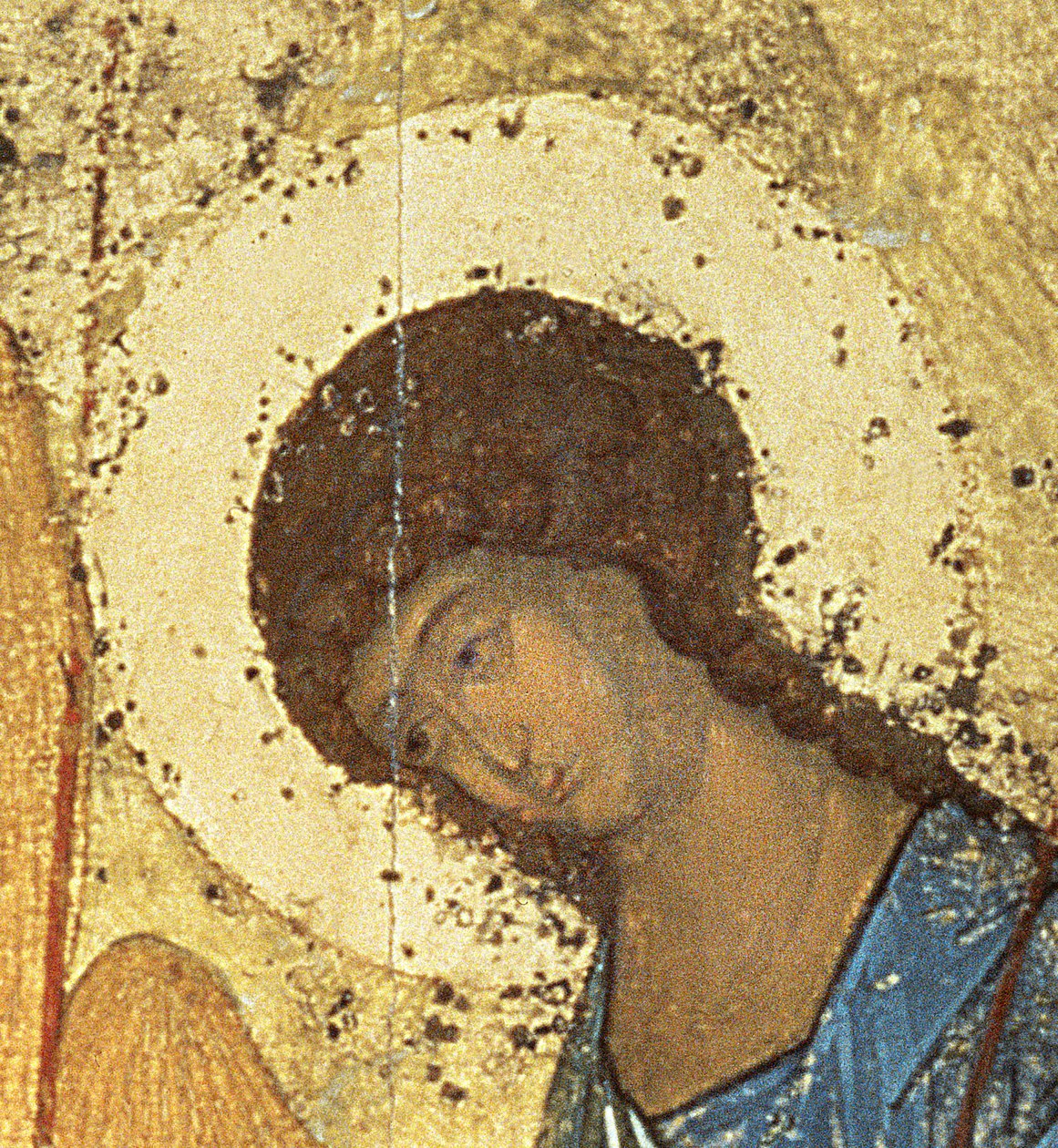 Detalj från Den heliga treenigheten, 1420-talet (tempera på panel) (detalj) (se 39517) av Andrei Rublev