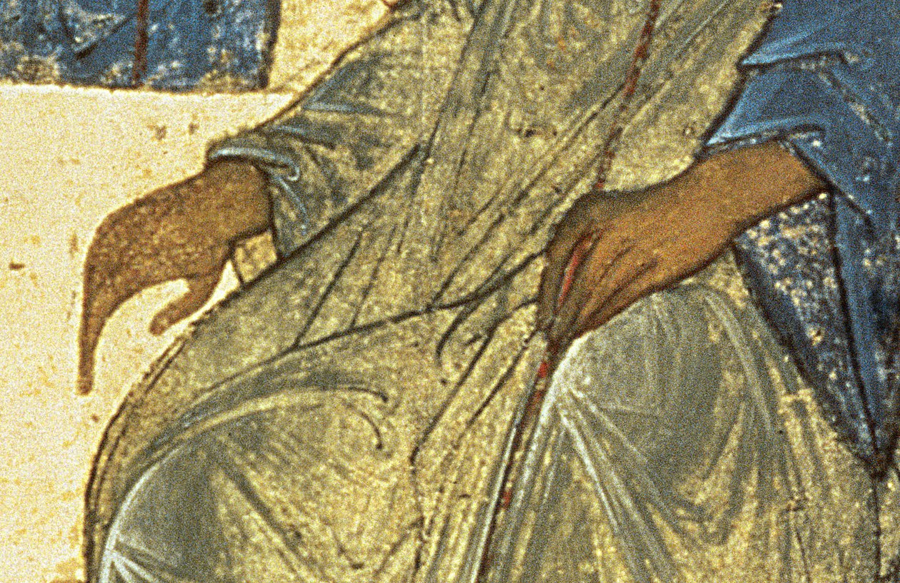 Detalj av den heliga treenigheten av Andrei Rublev
