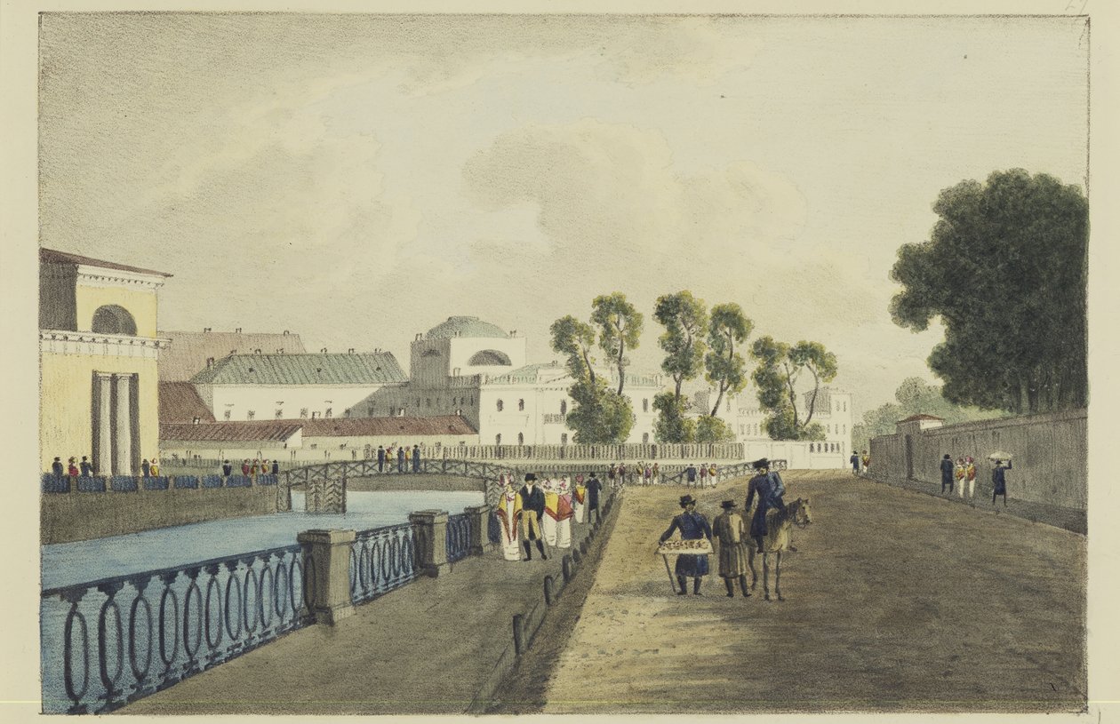 Apraksin-huset vid Fontanka-floden, 1821-1822 av Andrei Yefimovich Martynov