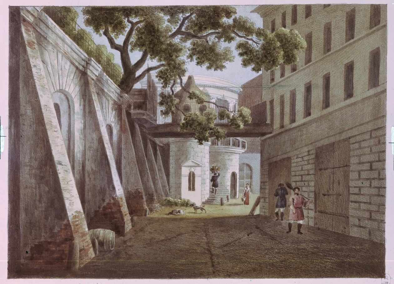 Court of the Pavel Gagarins House av Andrei Yefimovich Martynov