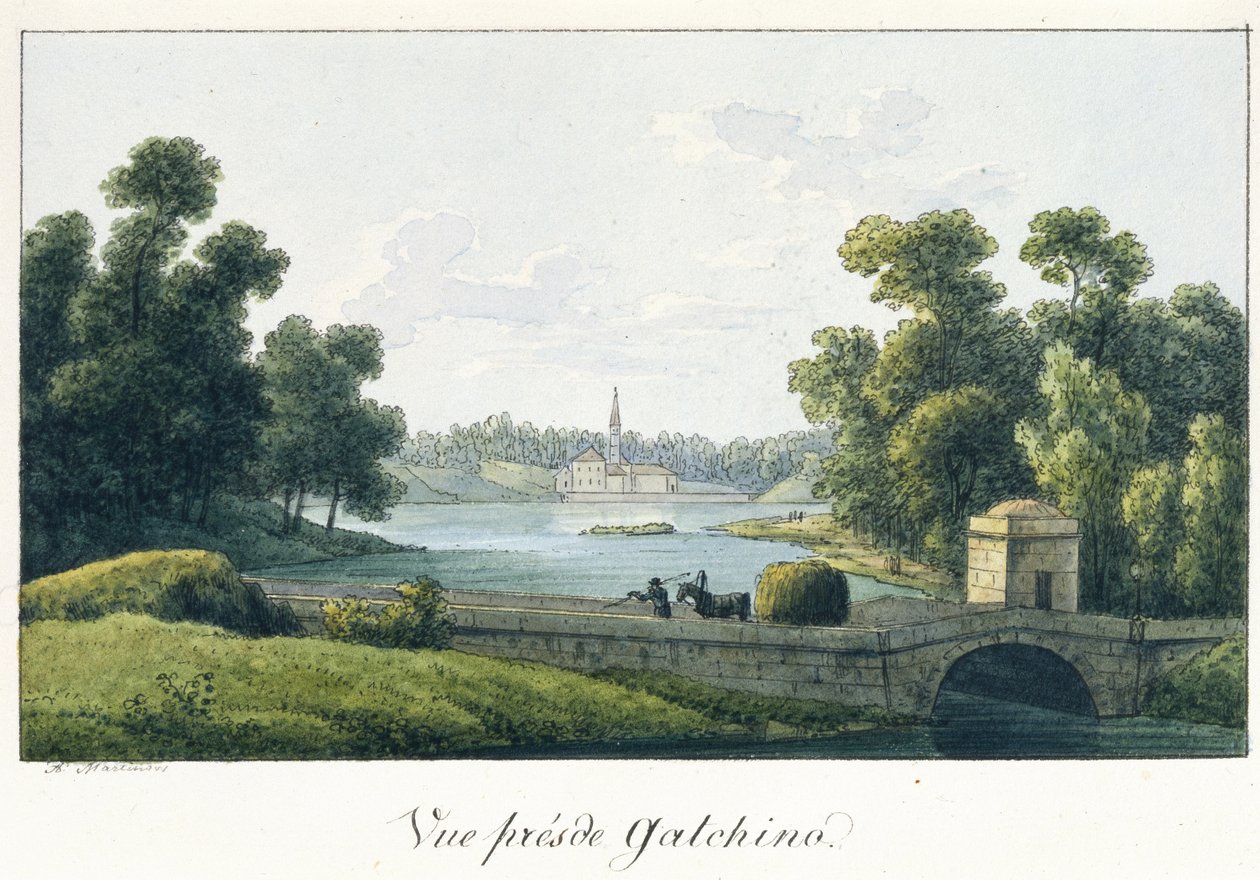 Priory Palace i Gatchina, före 1817 av Andrei Yefimovich Martynov
