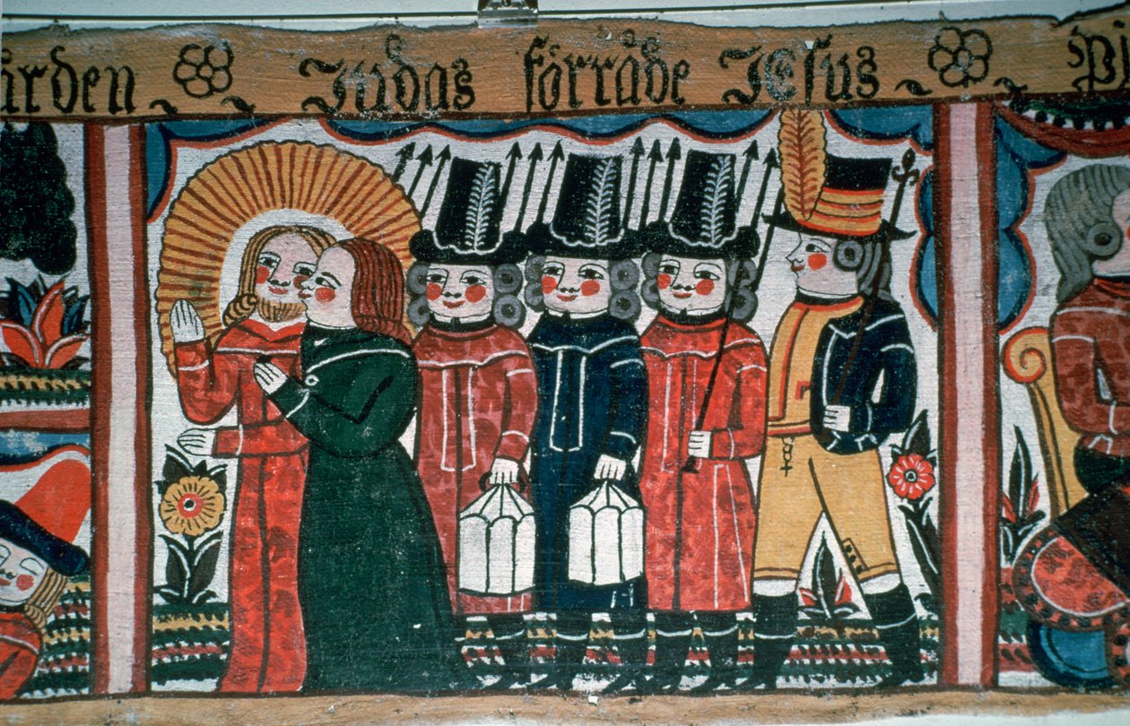 Skildring av arresteringen av Kristus, 1800-talet av Andres Palsson