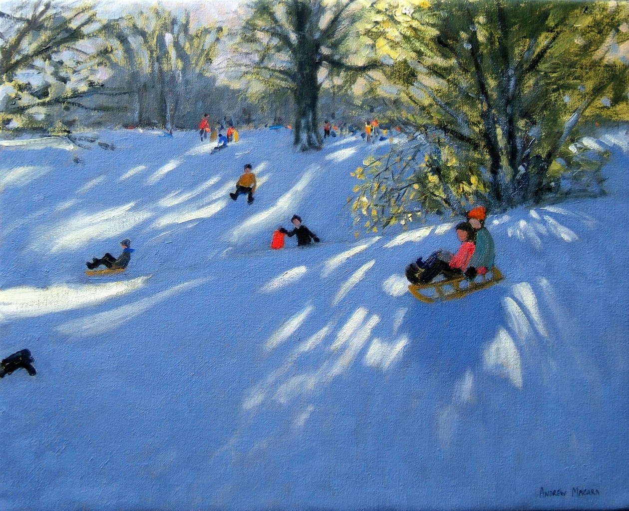 Tidig snö, Darley Park, Derby av Andrew Macara
