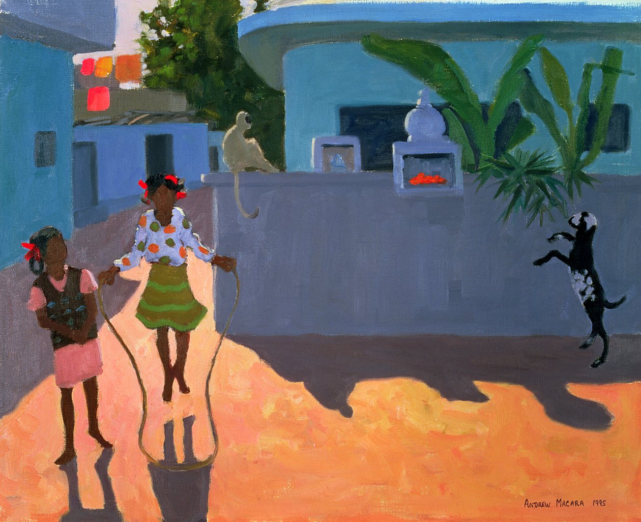 Flicka som hoppar, Indien,1995 av Andrew Macara