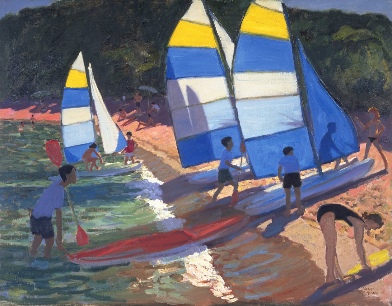 Segelbåtar, södra Frankrike, 1995 av Andrew Macara