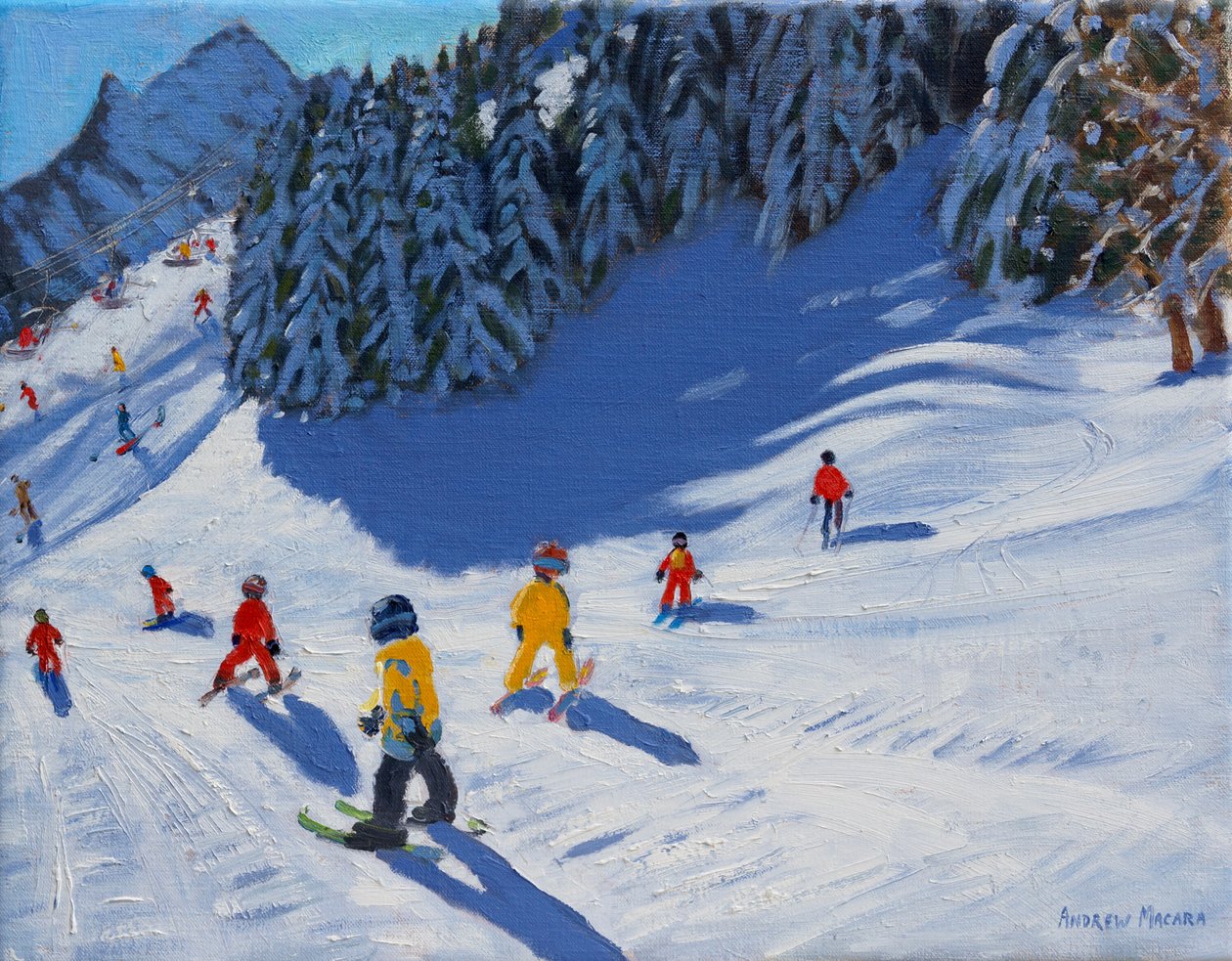 Skidskola, Morzine, 2015, av Andrew Macara