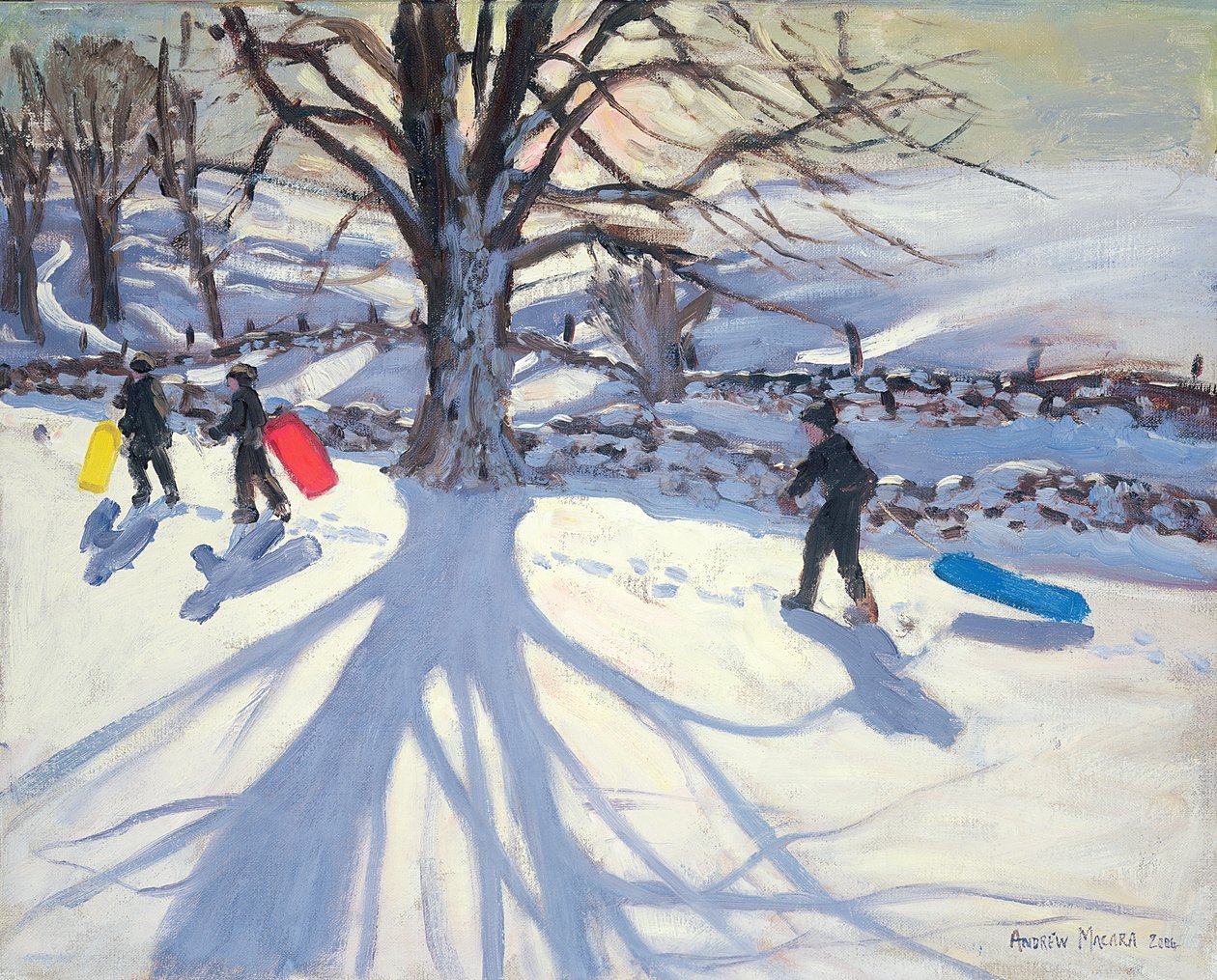Kälkeåkning, nära Youlgreave, 2004 av Andrew Macara