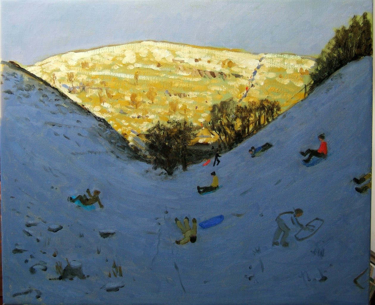 Dal och solbelyst sluttning, Lathkill Dale, Derbyshire av Andrew Macara