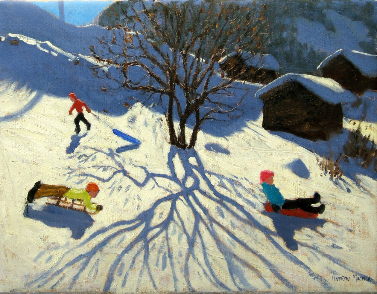 Vinterbacke, Morzine, Frankrike av Andrew Macara