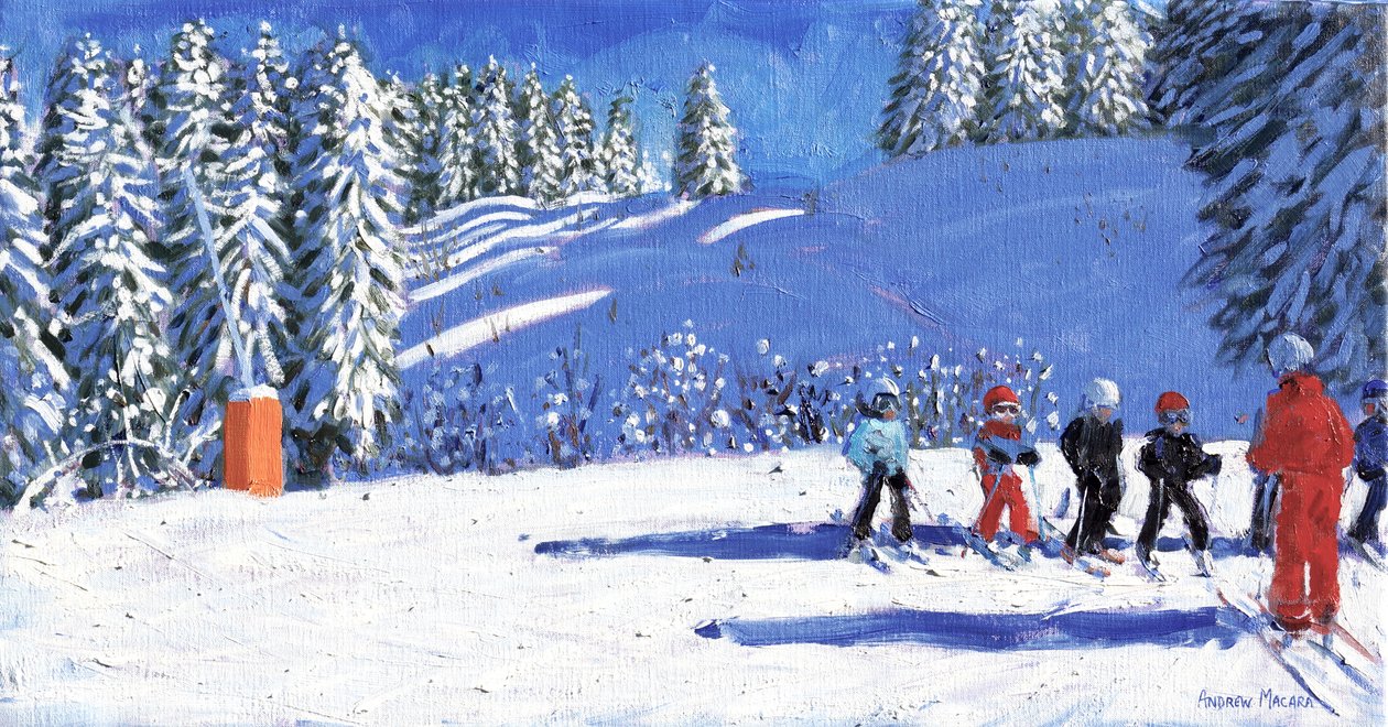 Unga skidåkare, Morzine, Frankrike. 2015, av Andrew Macara