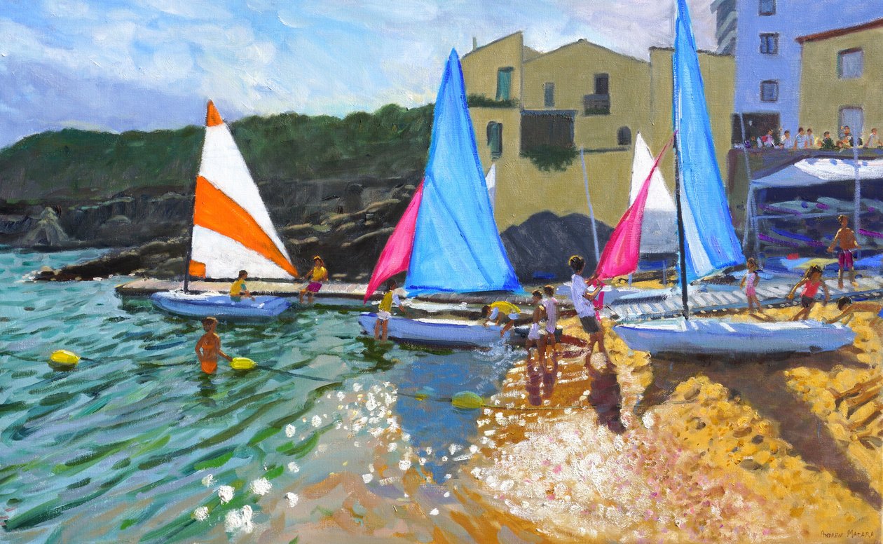 seglarskola, calella de palafrugell, costa brava, spanien, 2014, av Andrew Macara