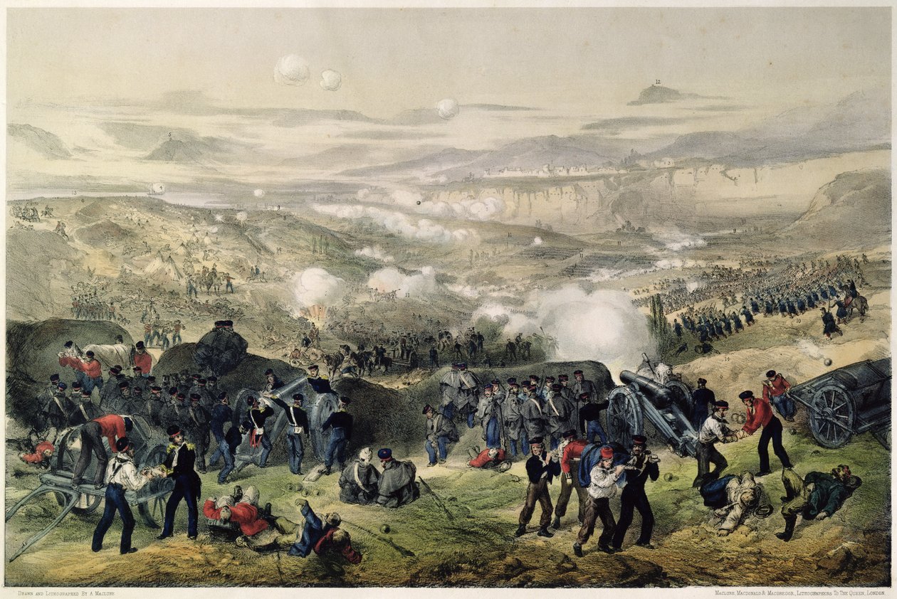 Slaget ved Inkerman, 5. november 1854, 1855 swed av Andrew Maclure