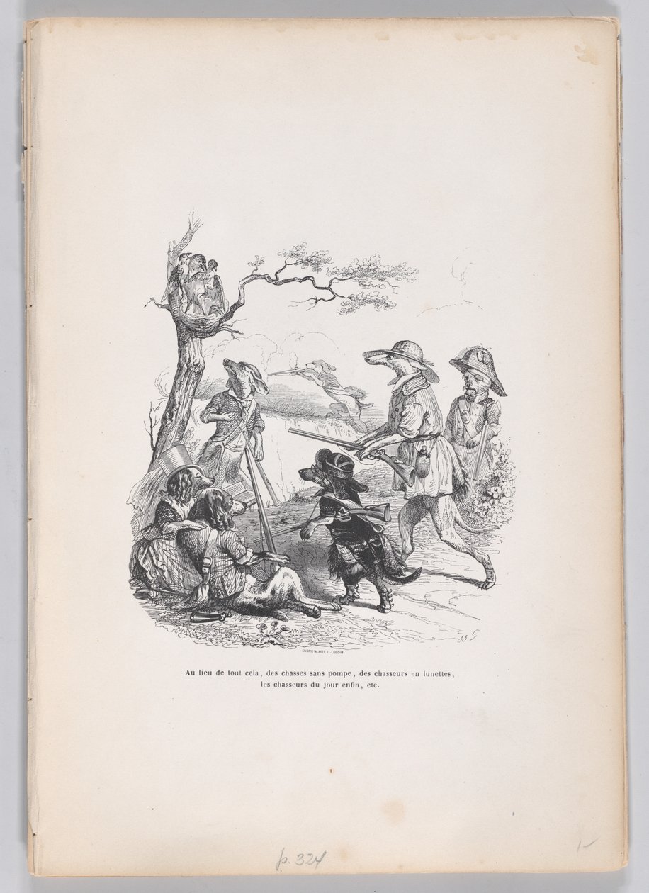 Istället för allt detta... från scener ur djurens privata och offentliga liv, ca..., ca. 1837-47. av Andrew Best Leloir