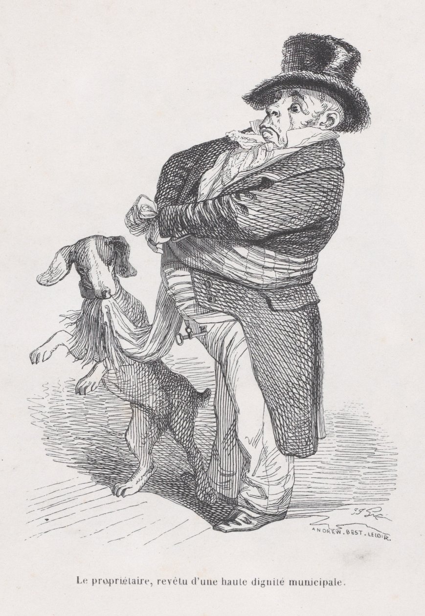 Innehavaren från scener ur djurens privata och offentliga liv, ca. 1837-47. av Andrew Best Leloir